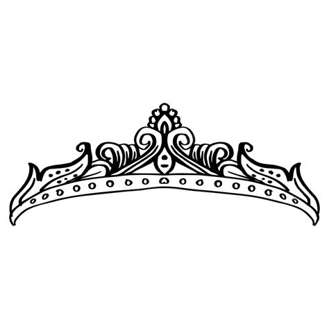 Tiara Crown Queen Vector Png Images Hand Drawn Princess Tiara Queen