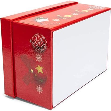 10 Pack Red Nesting Christmas T Boxes With Lids For Presents