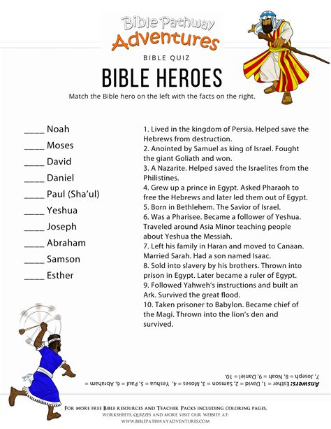Free Printable Bible Quizzes Printable Templates