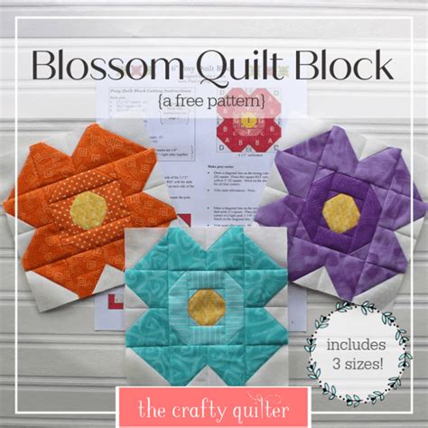 Blossom Quilt Block Tutorial The Crafty Quilter