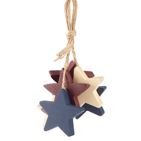 Rustic Americana Wood Star Ornament Fourth Of July Holiday Crafts