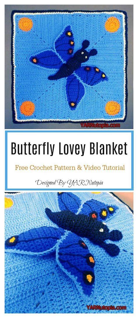 Butterfly Lovey Blanket Free Crochet Pattern And Video Tutorial