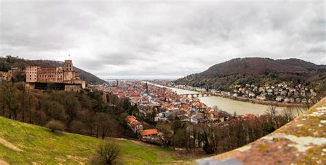 View On Heidelberg Castle Ger Schloss Heidelberg And Skyline Of The