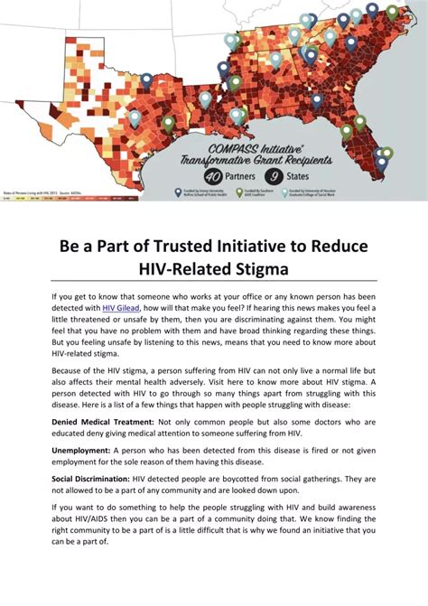 Ppt Be A Part Of Trusted Initiative To Reduce Hiv Related Stigma