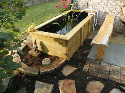 These are great for large areas because the extra height increases the distance the sprinkler will throw water. Here's a small rectangular above ground pond with heater.