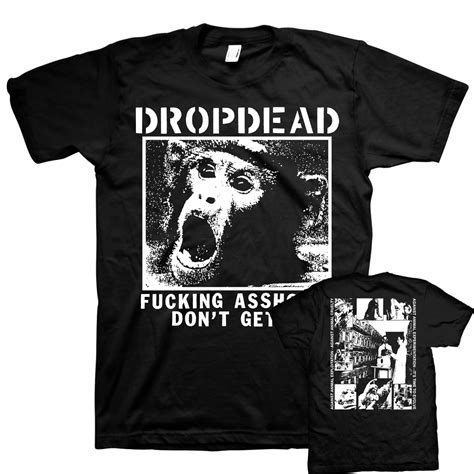 dropdead assholes don t get it black t shirt deathwish inc