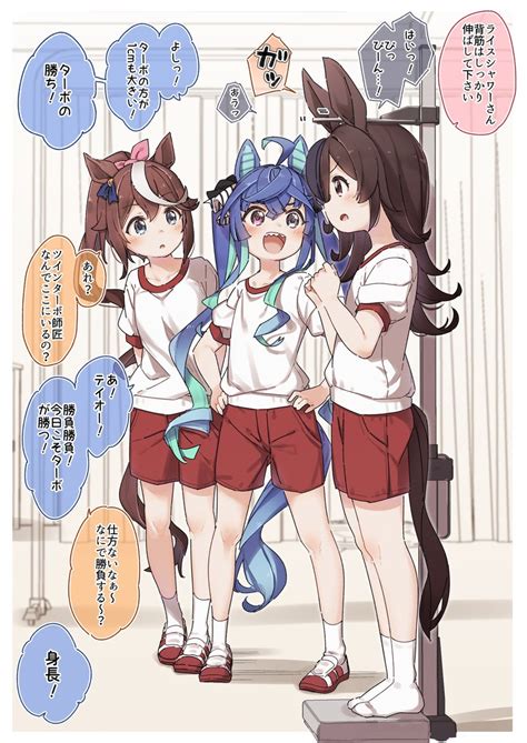 Rice Shower Tokai Teio And Twin Turbo Umamusume Drawn By Yukie