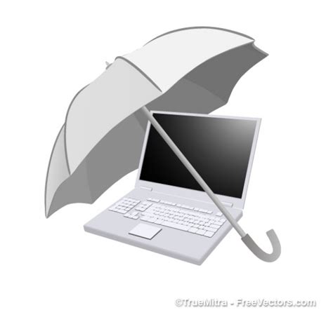 umbrella  laptop  vector