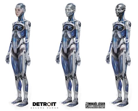 female android concept art from detroit become human art artwork gaming videogames gamer