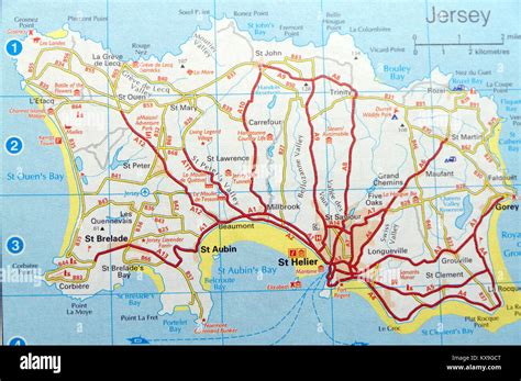 Map Of Jersey High Resolution Stock Photography And Images Alamy