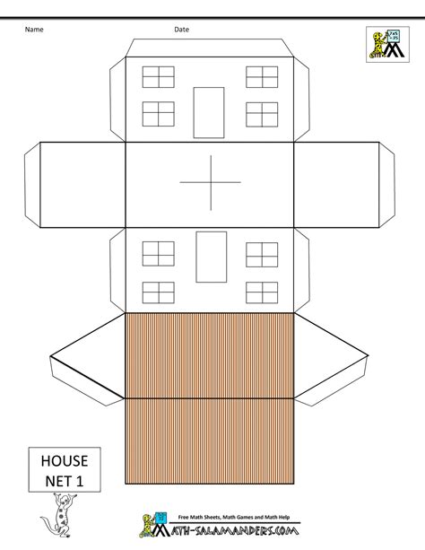 In my own personal opinion, there is the vertical and horizontal plane and that's it. shapes for kids house net 1 drawn | Shapes for kids, 3d ...