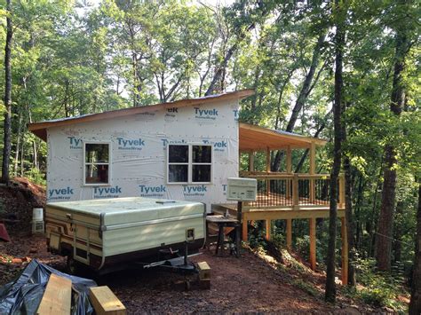 20 X 24 Shed Roof Cabin In Upstate South Carolina Deck Add Screen