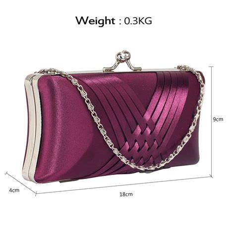 Wholesale Purple Satin Evening Clutch Bag