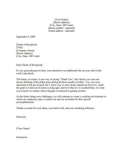 Check spelling or type a new query. 4+ Company Bonus Letter Templates in Google Docs | Pages ...
