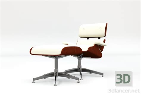 3d Model Eames Lounge Chair And Ottoman 68340