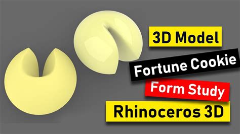Fortune Cookie 3d Modeling In Rhino 6 Jewelry Cad Design Tutorial 124