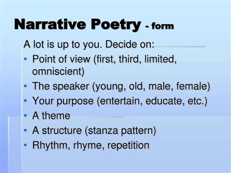Ppt Narrative Poetry Powerpoint Presentation Free Download Id3863704