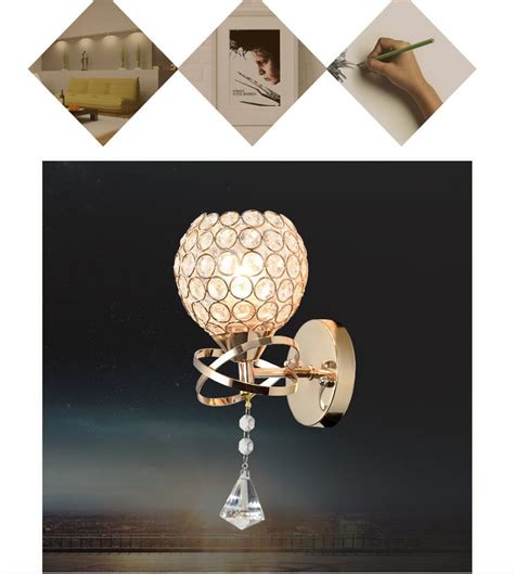 New Modern Contemporary Led Crystal Small Wall Lamp Sconce Lights