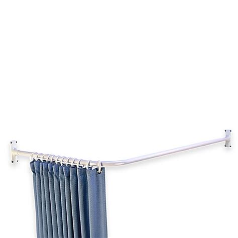 shaped corner shower curtain rod bed bath