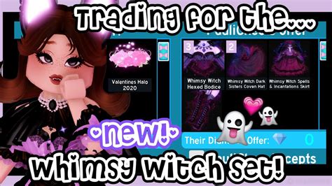 trading for the whimsy witch set in royale high roblox royale high trading youtube