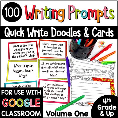Quick Writes Journal Prompts For Elementary And Middle School Volume