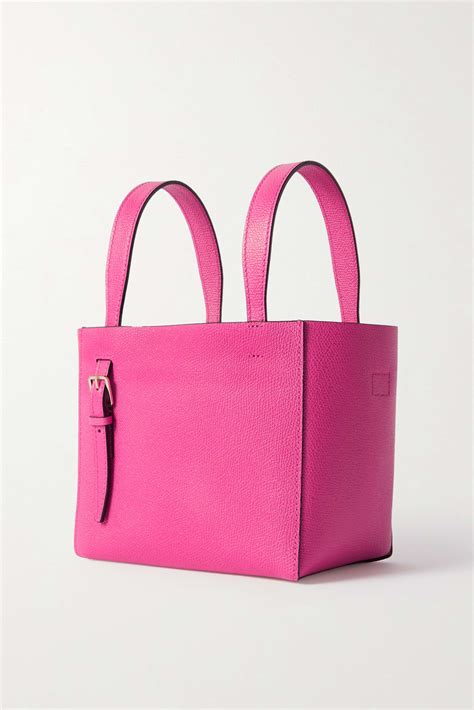 Pink Secchiello Mini Textured Leather Bucket Bag Valextra Net A Porter