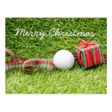 Merry Christmas To Golfer Post Card Merry Christmas