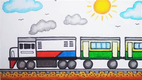 Tutorial Menggambar Dan Mewarnai Kereta Api Indonesia Kai Train