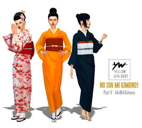 No Sin Mi Kimono Recolors For The Sims 4 Spring4sims Sims 4 Sims 4