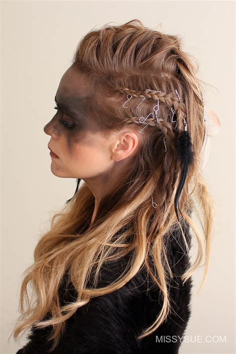 Two hogback stones from lowther, cumbria depict women with their hair worn in two braids, falling to either side of the head beside the cheeks 26. Viking Warrior Halloween Hairstyle | MISSY SUE