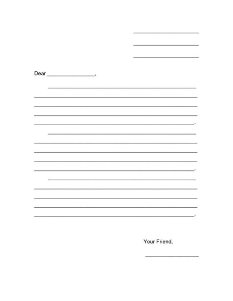 Friendly Letter Template Pdf Free Friendly Letter Pertaining To