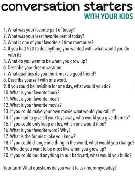#questions | Conversation starters for kids, Crush conversation