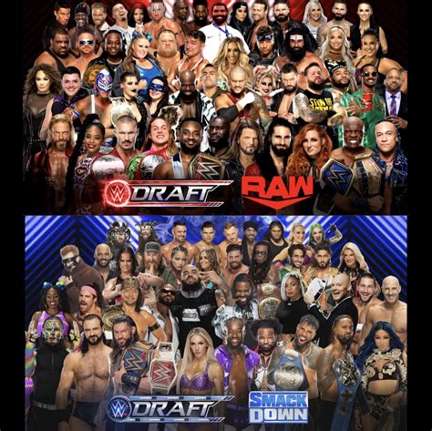 raw and smackdown rosters after the draft r squaredcircle