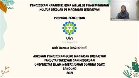 Proposal Penelitian Mengenai Pendidikan Karakter Melalui Pengembangan Kultur Sekolah Di Mi