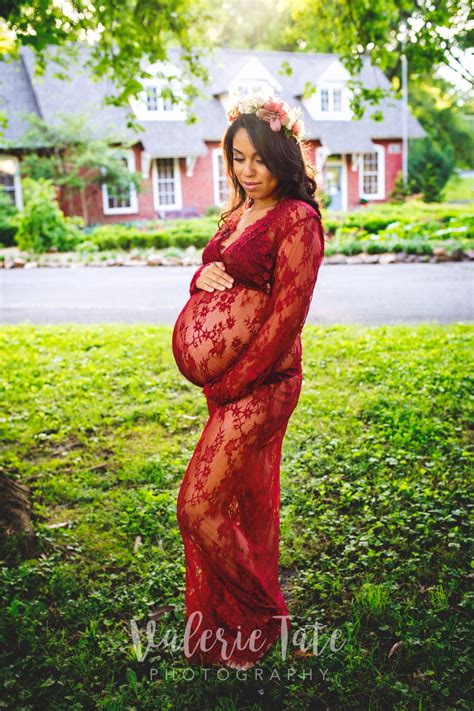 Lace Maternity Gown Maternity Photography Maternity Pose Valerie