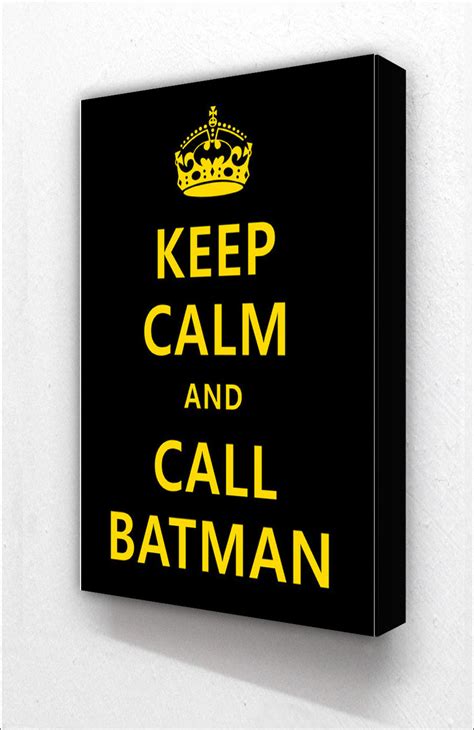 Keep Calm And Call Batman Vertical Block Mount Camden Town Poster Company