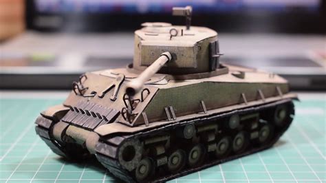 M4a3e8 Sherman 150 World Of Tanks Papercraft Tutorial Youtube