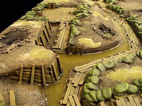 Ww1 Styled Trenches Wargaming Terrain Warhammer Terrain Foam Carving