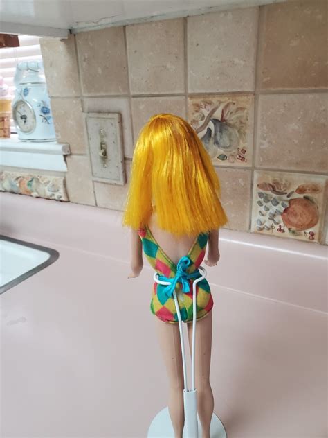vintage color magic factory hair barbie doll blonde scarlet flame ebay