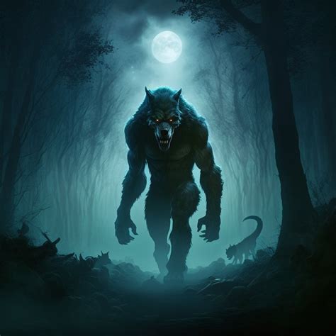 Braxhusky On Twitter Werewolf In A Moonlit Forest