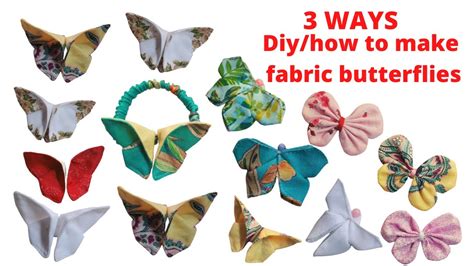 3 Ways Diy How To Make Fabric Butterflies Easy Sewing Project