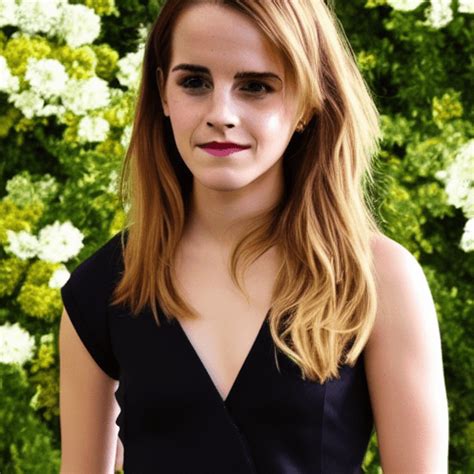 Emma Watson Blonde Deep Neckline Blouse Creative Fabrica