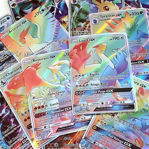 Pokemon Cards Bundle Rainbow Rare Gx V Shiny Vault Etsy