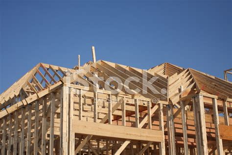 New Home Construction Framing Stock Photo Royalty Free Freeimages