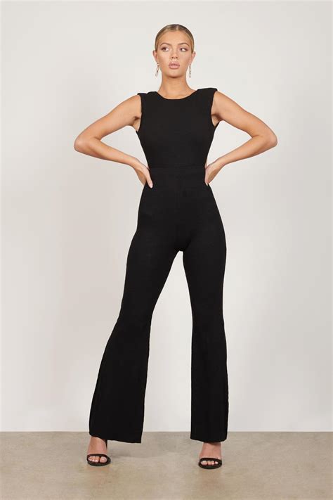 Tobi Jumpsuits Womens Meant To Be Black Fitted Jumpsuit Black ⋆