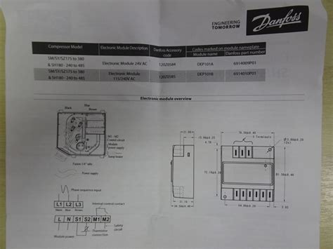Danfoss Dep 101b Motor Protector Ac 5060hz 110 240v Amb Temp 30