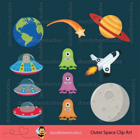 Outer Space Clipart Outer Space Digital Download Astronauts Studios