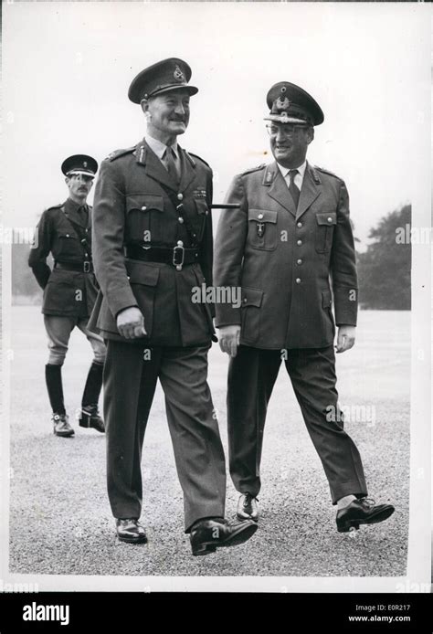 Sep 09 1957 General Speidel Visits Sandhurst General Hans Stock