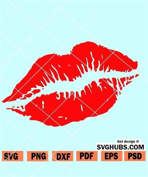 Lipstick Mark Svg File Lips Svg Kiss Clip Art Lipstick Clipart