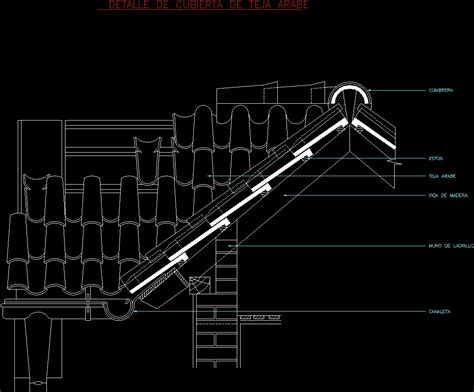 Pitched Roof Tile Dwg Detail For Autocad • Designs Cad 733